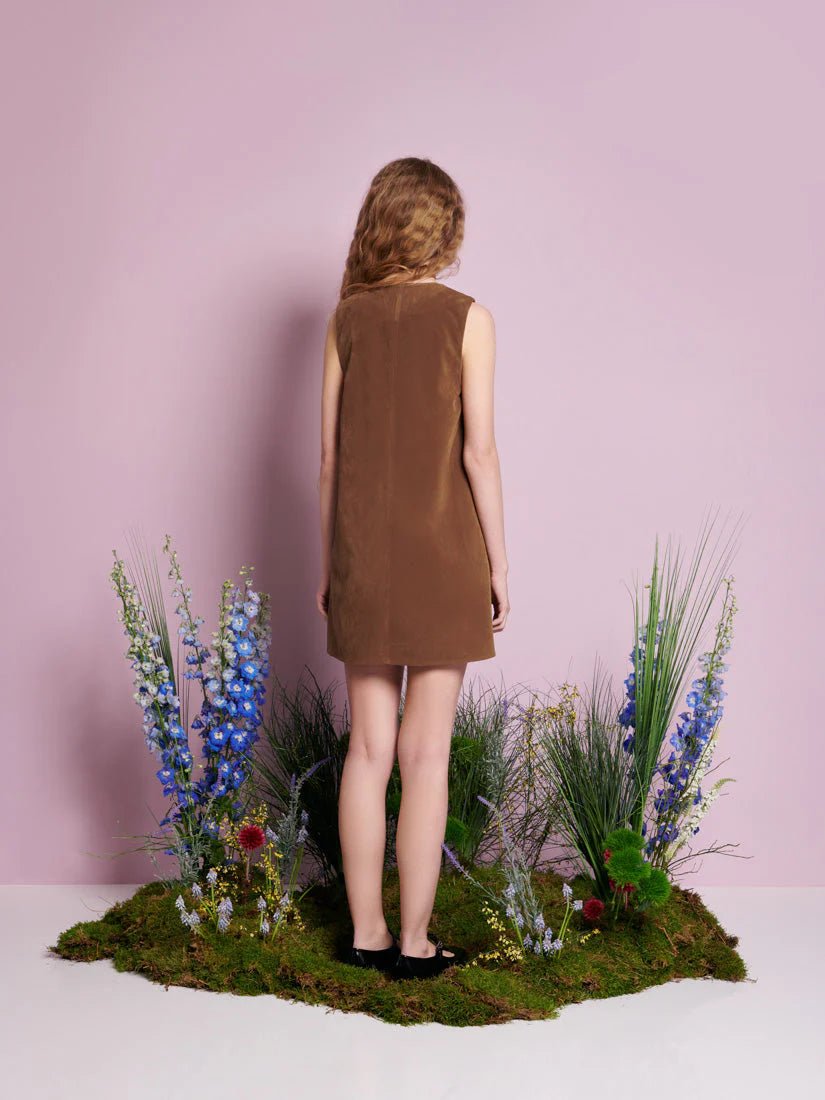 Sister Jane - Budding Jewel Mini Dress - Chocolate Brown - Robes - DR2258BRN