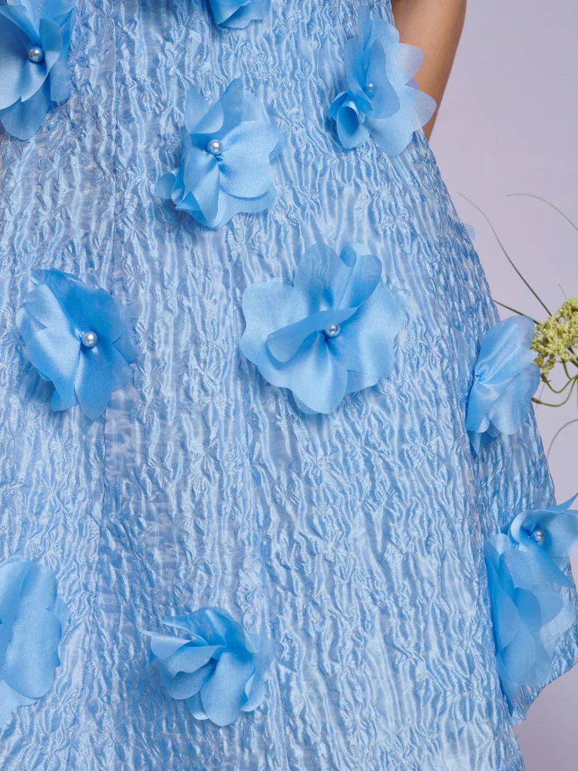 Sister Jane DREAM - Blooming Jacquard Mini Dress - Cornflower Blue - Robes - DRD613BLE