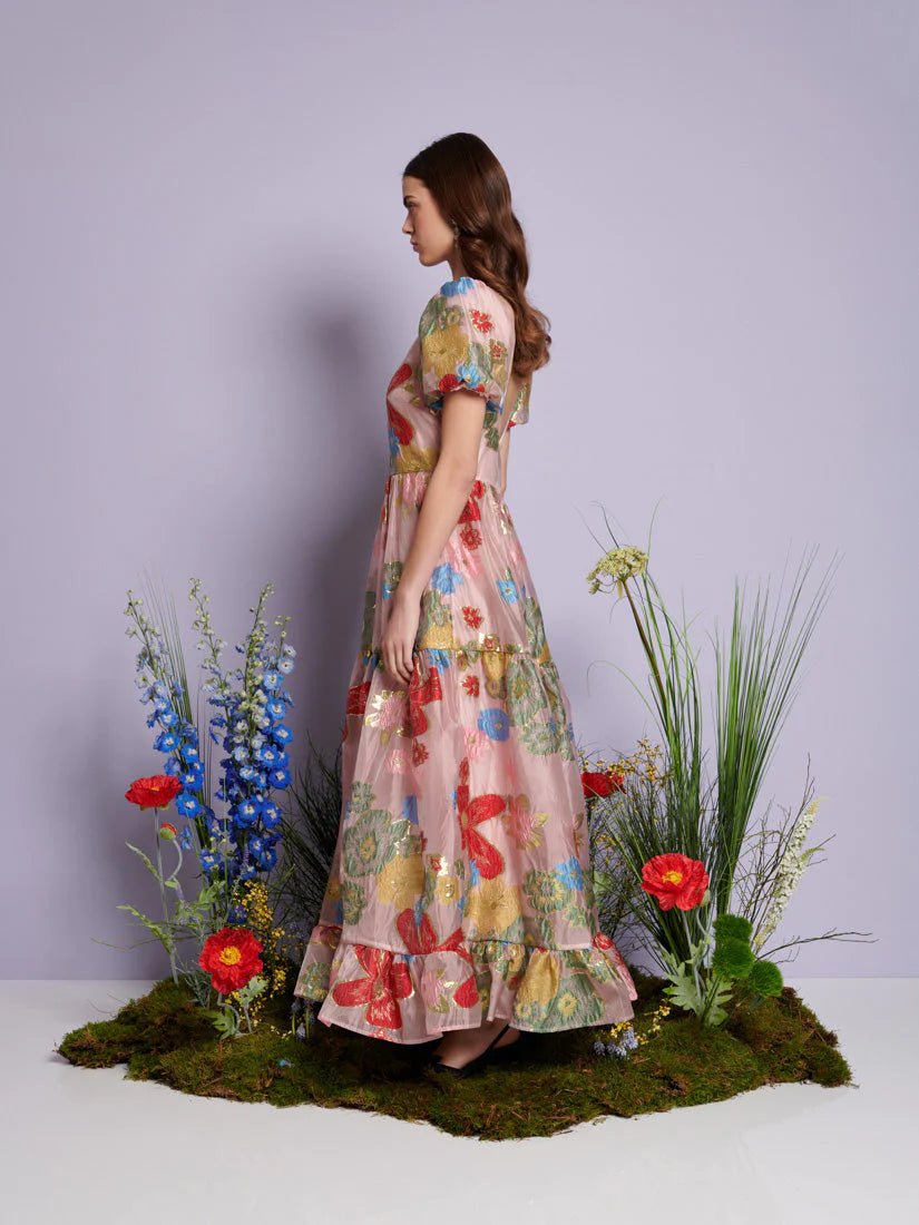 Sister Jane DREAM - Camellia Jacquard Maxi Dress - Baby Pink - Robes - DRD625PNK