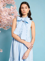 Sister Jane - Skye Bow Midi Dress - Baby Blue-Robes-