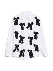 Dream Sister Jane - Penny Bow Shirt - Pearl White - Tops - BLM122WHT