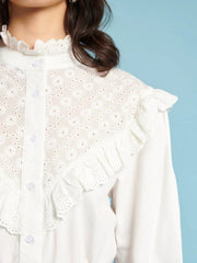 Sister Jane - Dancing Blooms Blouse - Snow White-Tops-