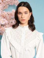 Sister Jane - Dancing Blooms Blouse - Snow White-Tops-