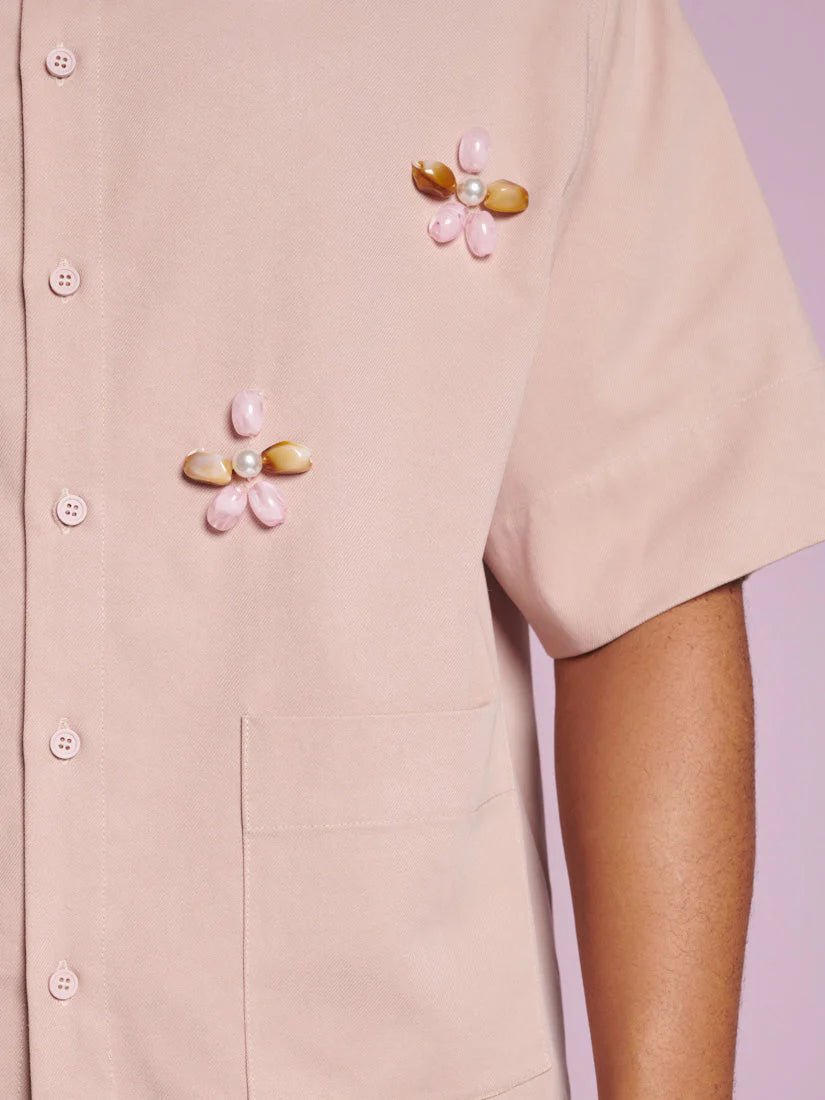 Sister Jane - Glen Beaded Boxy Shirt - Blush Pink - Tops - BLM147PNK