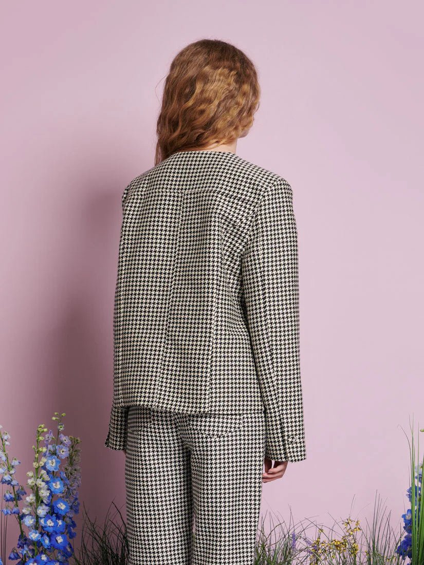 Sister Jane DREAM - Petal Houndstooth Jacket - Black & White - Vestes et Manteaux - JK320BNW