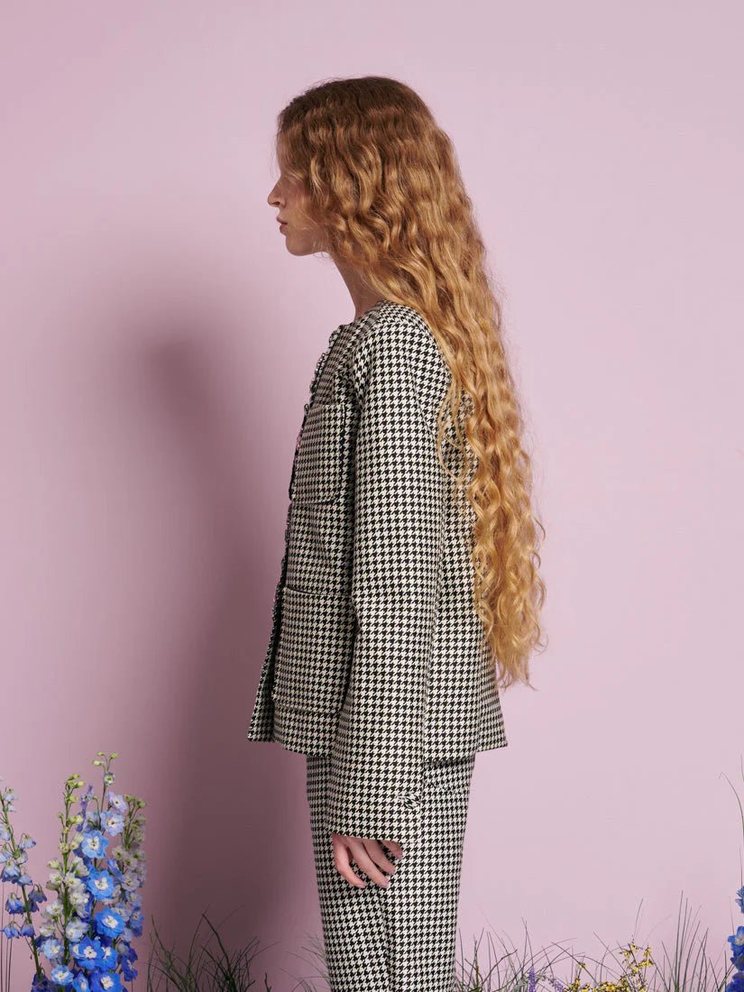 Sister Jane DREAM - Petal Houndstooth Jacket - Black & White - Vestes et Manteaux - JK320BNW