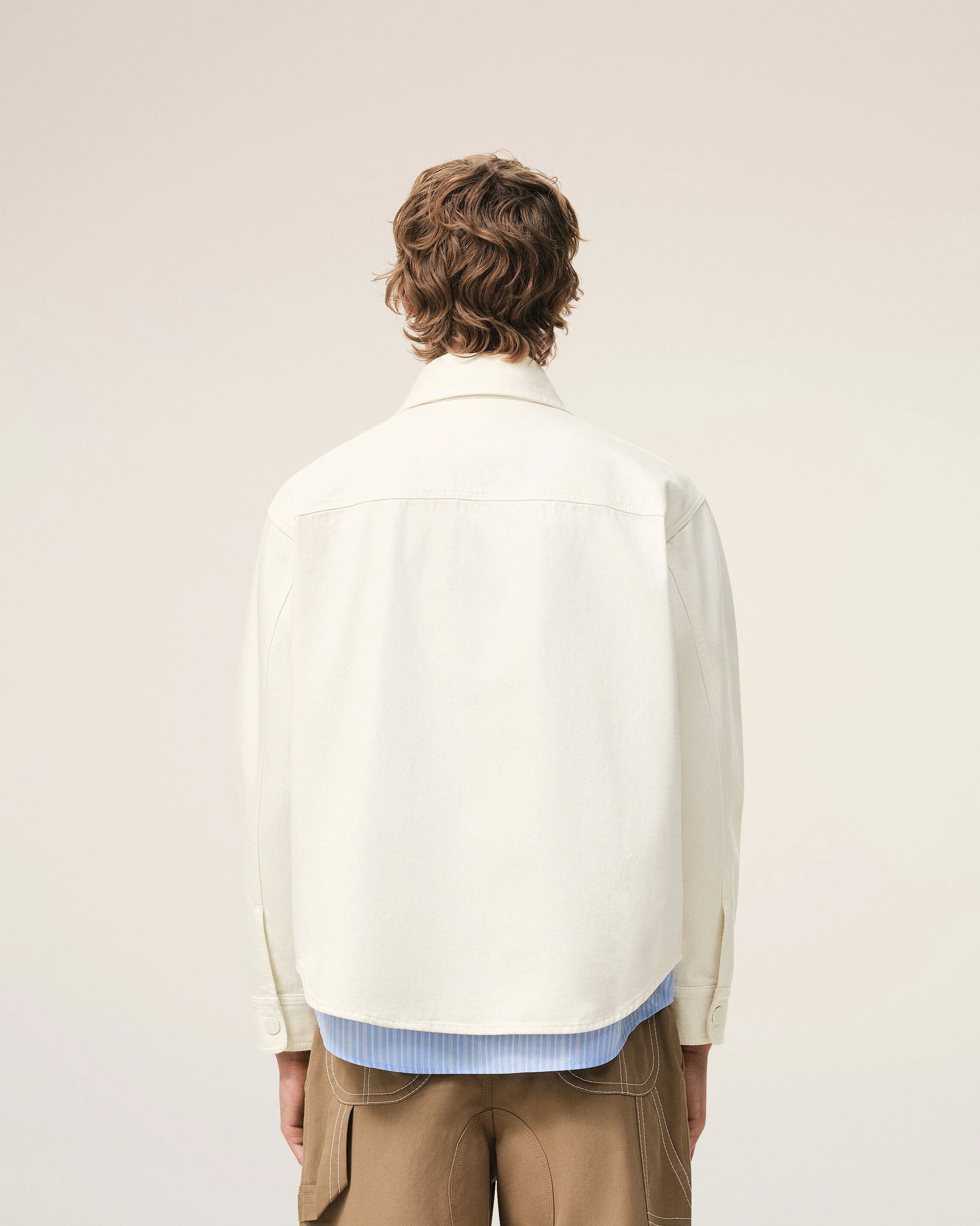 Ami Paris - Surchemise brodé Ami de Coeur - Blanc crème