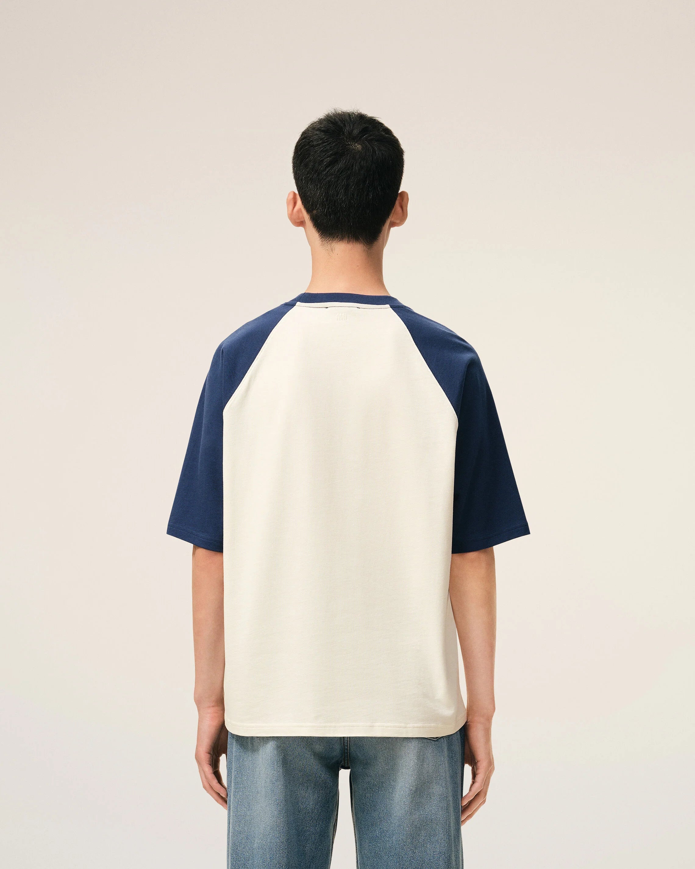 Ami Paris - T-shirt Boxy Patch Ami de Coeur - Blanc crème/Encre