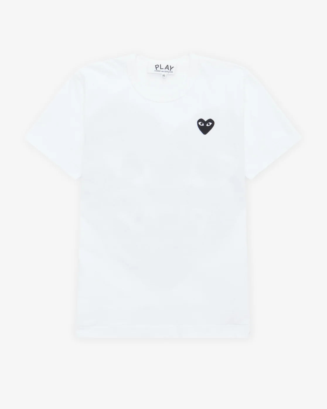 Comme Des Garçons PLAY - T-shirt Black Heart Logo - White AX-T353-051