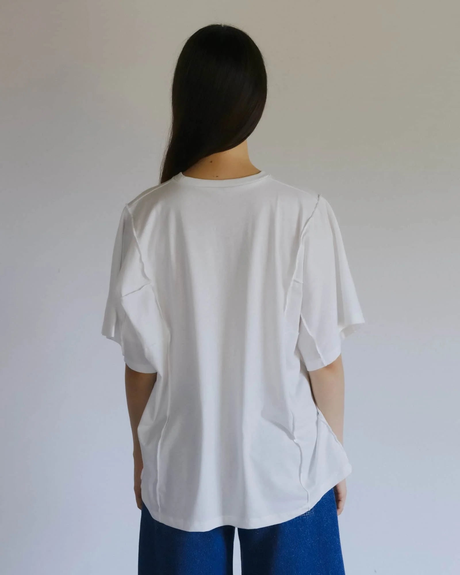Baserange - T-shirt Poi blanc - Jersey de coton recyclé