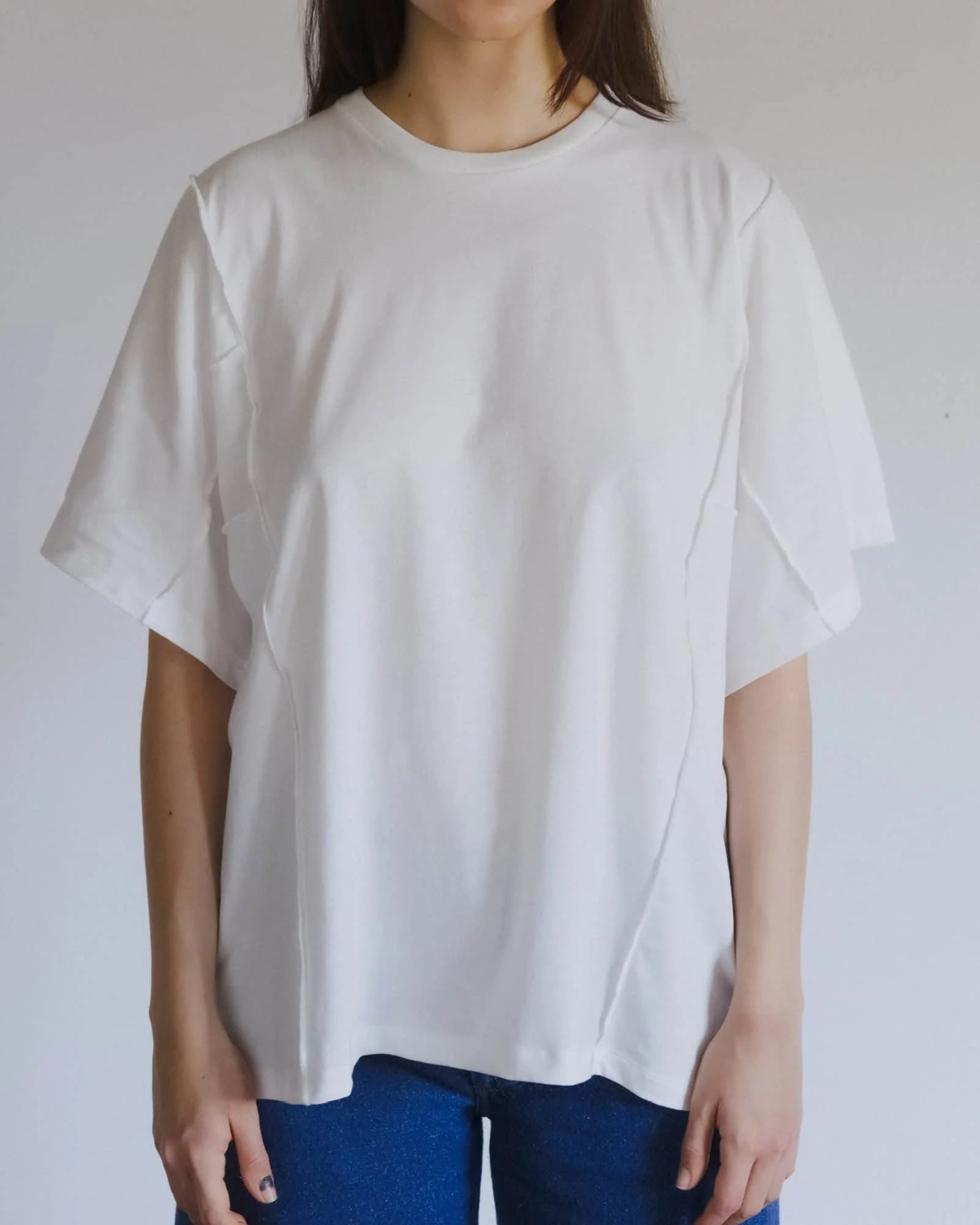 Baserange - T-shirt Poi blanc - Jersey de coton recyclé