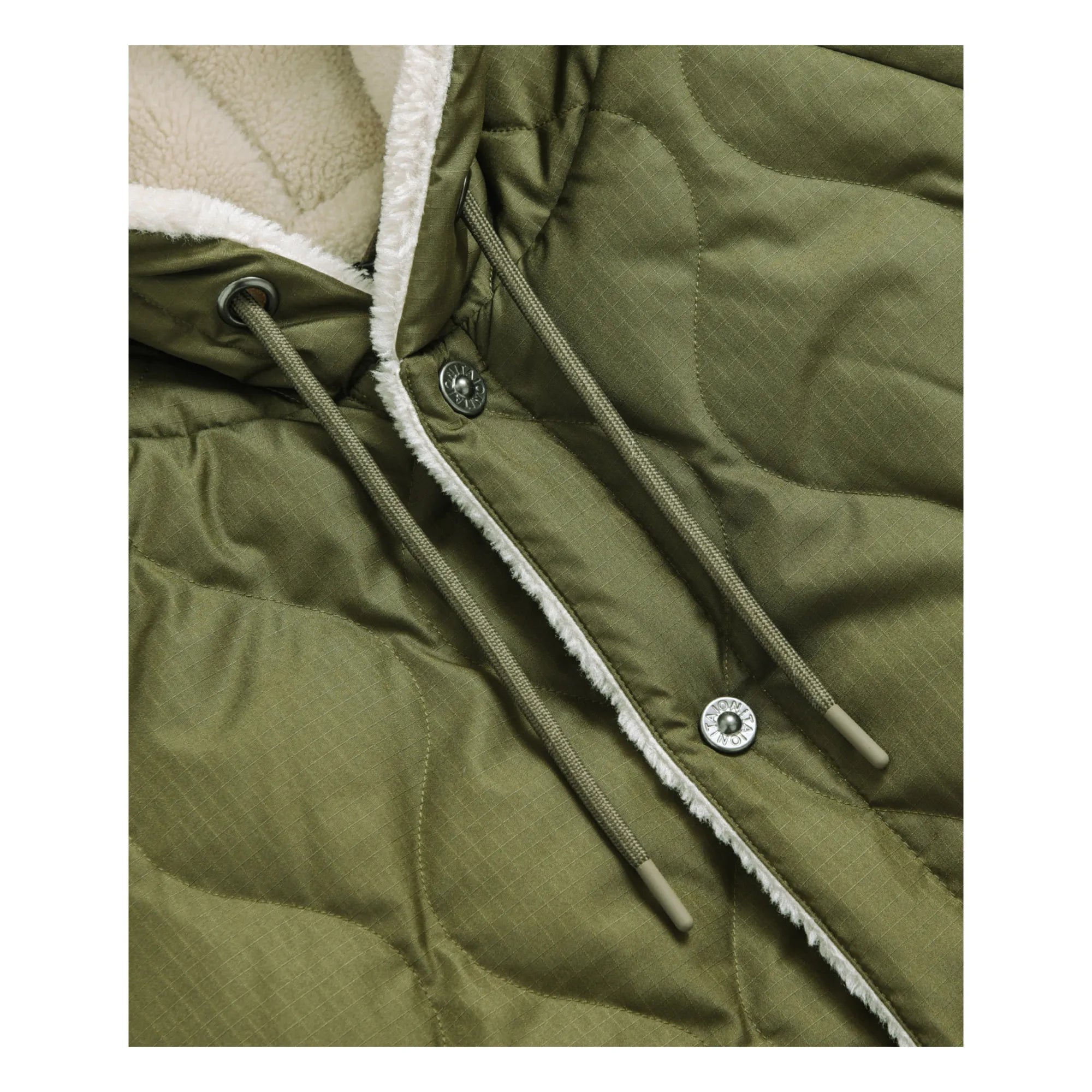 Taion - Military Down Cape - D. Olive x Cream - Vestes et Manteaux - TAION-CPML-1