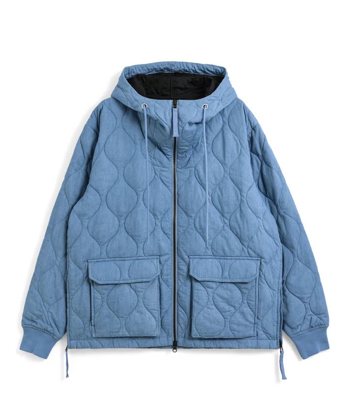 Taion - Military W - zip down hoodie - Indigo Denim - Vestes et Manteaux - 106WZPML-1