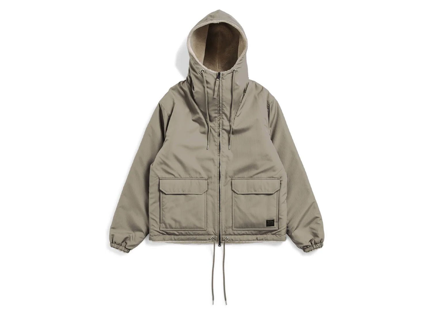 Taion - Non down military reversible boa hoodie jacket - L. Mocha/beige - Vestes et Manteaux - R106NDZML-1