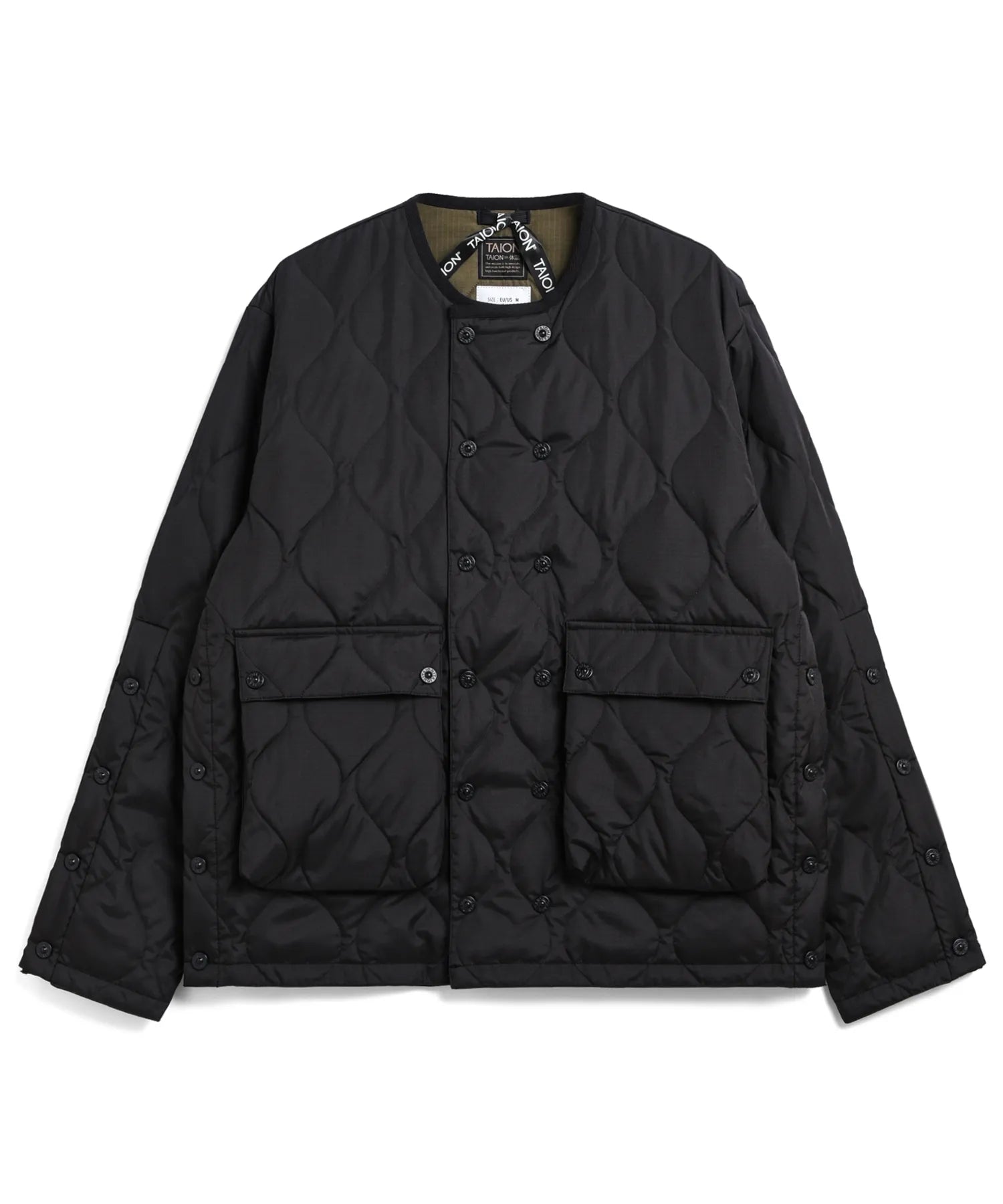 Taion - U Neck Jacket 104WBPML - Black & Olive – ADG Studio™