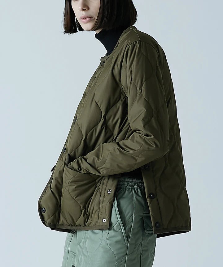 Taion - Unisex military crew neck down jacket - Dark Olive - Vestes et Manteaux - 104B2ML-1