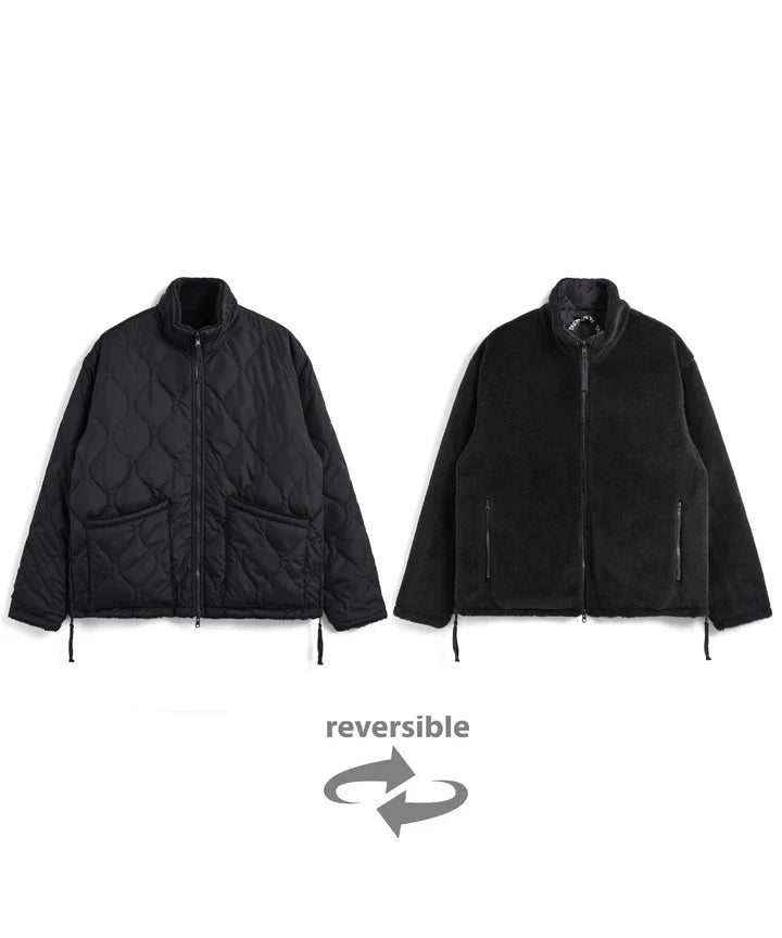 Taion - Unisex military reversible high neck down jacket - Black/black - Vestes et Manteaux - R102BML-1