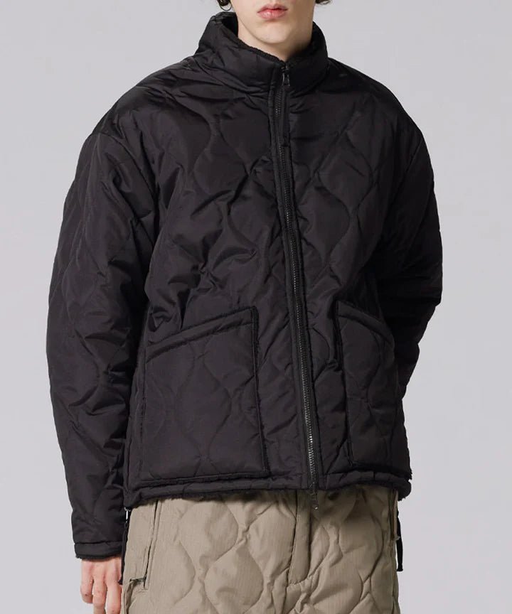 Taion - Unisex military reversible high neck down jacket - Black/black - Vestes et Manteaux - R102BML-1