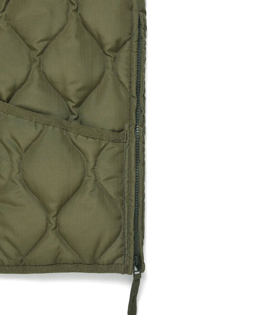 Taion - Unisex Military Zip V Neck Down Jacket - D. Olive - Vestes et Manteaux - TAION-101ZML-1