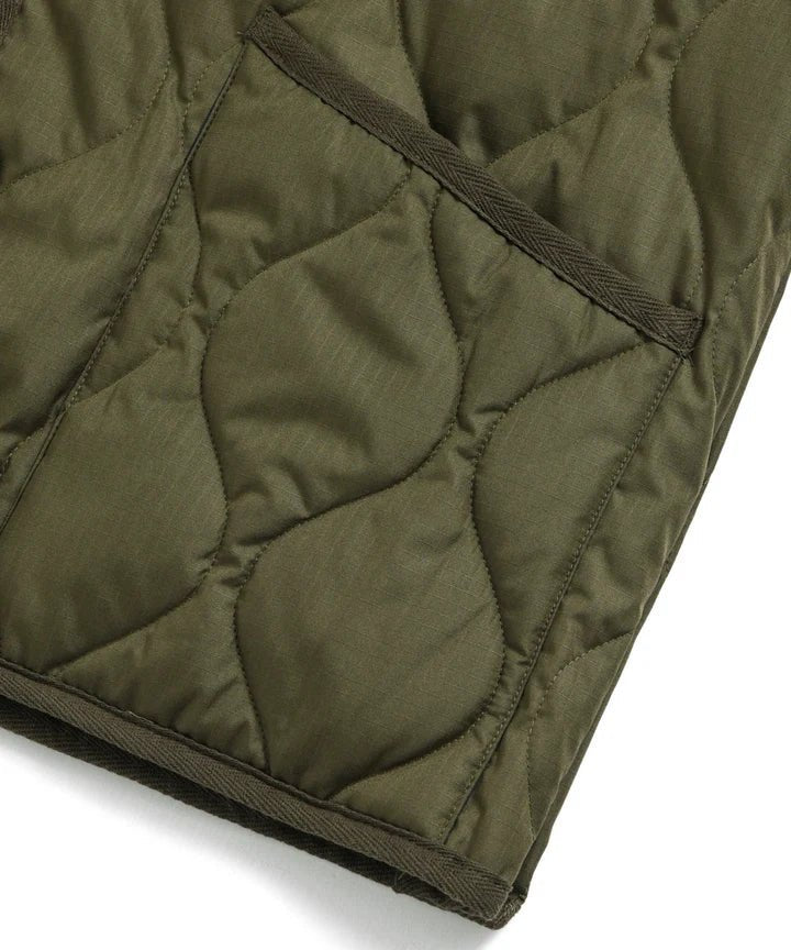 Taion - Unisex Military Zip V Neck Down Jacket - D. Olive - Vestes et Manteaux - TAION-101ZML-1