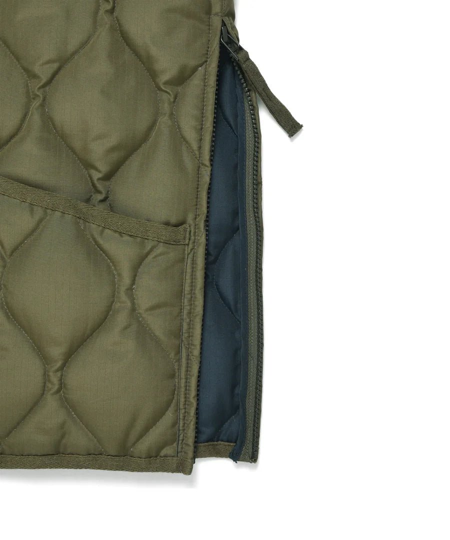 Taion - Unisex Military Zip V Neck Down Jacket - D. Olive - Vestes et Manteaux - TAION-101ZML-1