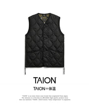 Taion - V Neck Vest 001BML - Black & Olive - Vestes et Manteaux - 001BML - 1