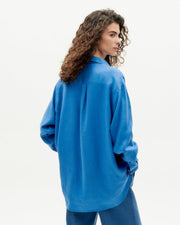 Thinking Mu Femme - Gia Oversize Blouse - Heritage Blue-Chemisier-WBL00125