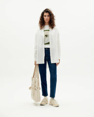 Thinking Mu Femme - Gia Oversize Blouse - White-Chemisier-WBL00084