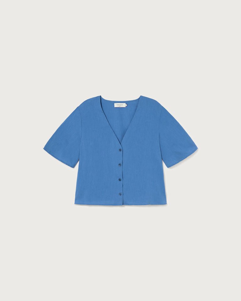 Thinking Mu Femme - Libellula Blouse - Heritage Blue-Chemisier-WBL00097