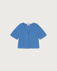 Thinking Mu Femme - Libellula Blouse - Heritage Blue-Chemisier-WBL00097