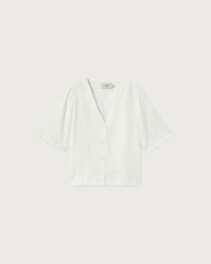 Thinking Mu Femme - Libellula Blouse - White-Chemisier-WBL00050