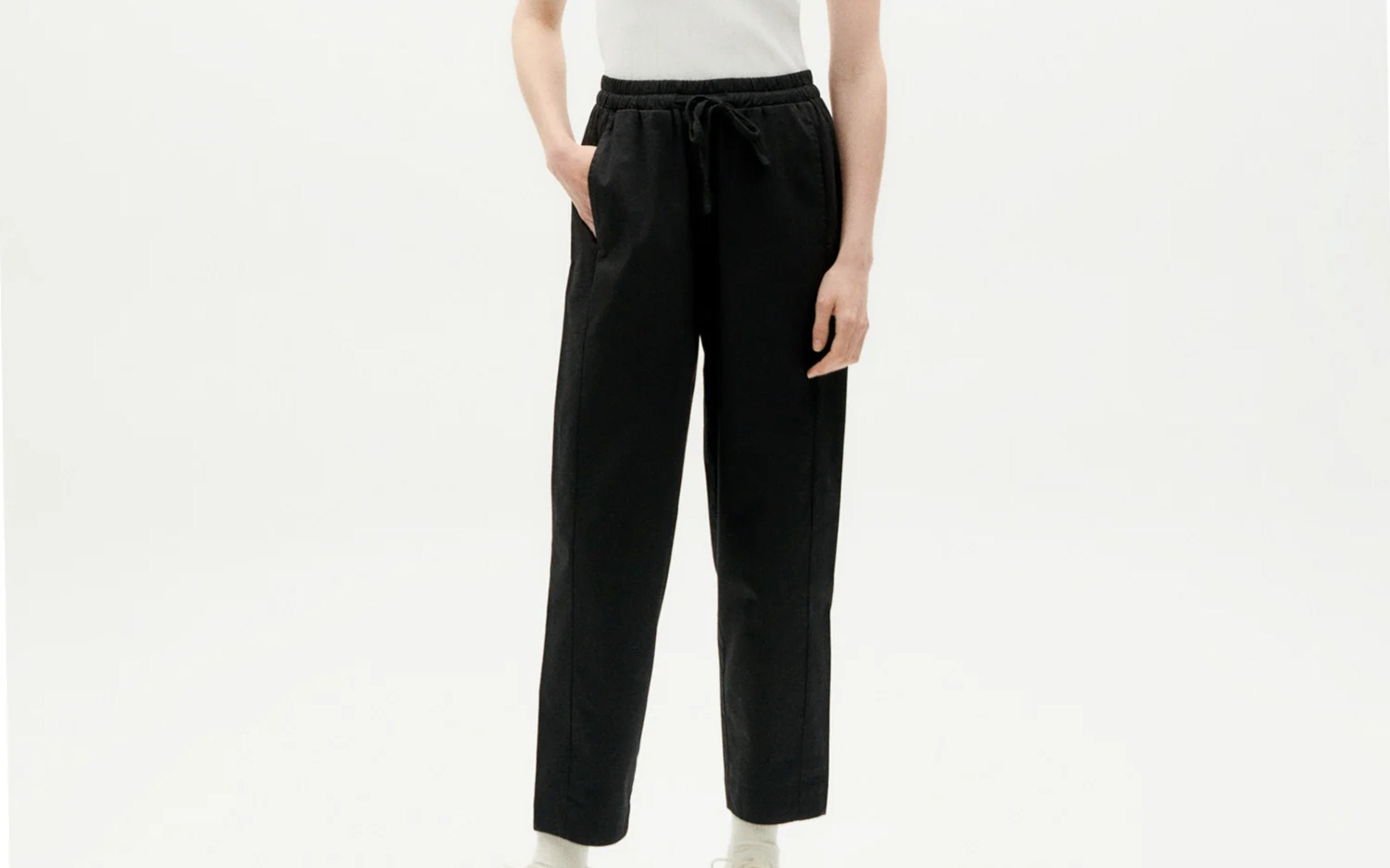 Thinking Mu Femme - Esther Pants - Black-Jupes et Pantalons-WPTT00189
