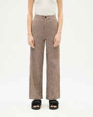 Thinking Mu Femme - Karina Pants - Chocolate Seersucker-Jupes et Pantalons-WPT00175