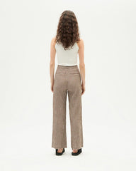 Thinking Mu Femme - Karina Pants - Chocolate Seersucker-Jupes et Pantalons-WPT00175