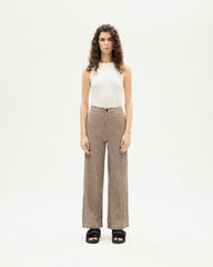 Thinking Mu Femme - Karina Pants - Chocolate Seersucker-Jupes et Pantalons-WPT00175