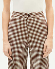 Thinking Mu Femme - Karina Pants - Chocolate Seersucker-Jupes et Pantalons-WPT00175