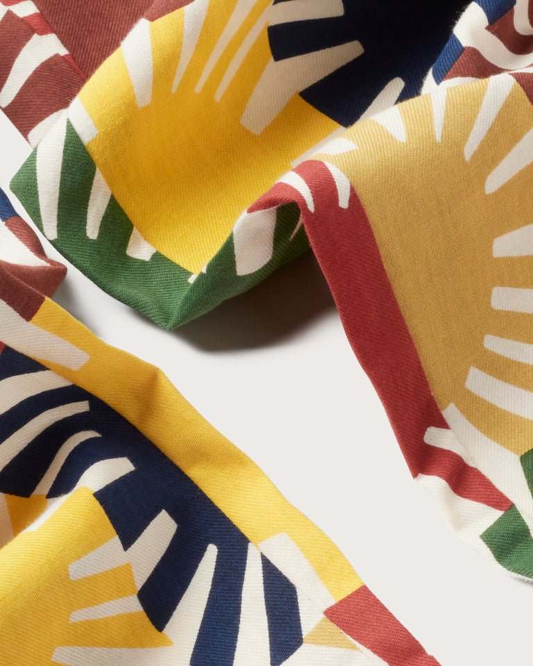 Thinking Mu Femme - Mariam Pants - Big Sol Grid-Jupes et Pantalons-WPT00176