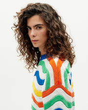 Thinking Mu - Multicolor Jo Knitted Sweater-Pulls et Sweats-WKN00172