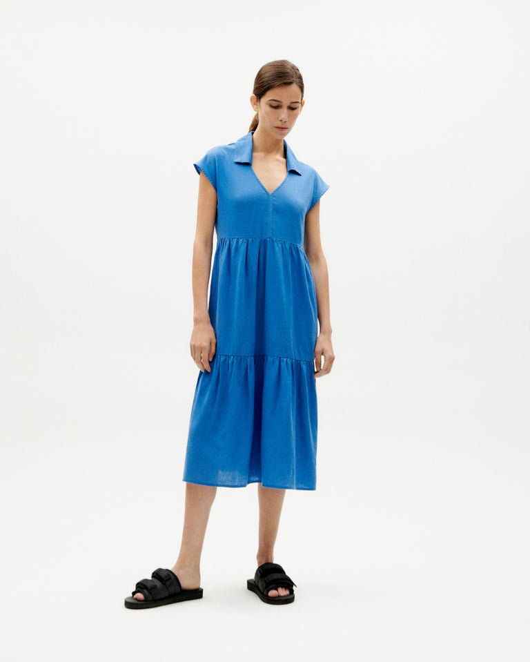 Thinking Mu Femme - Ona Dress - Heritage Blue-Robe-WDR00230