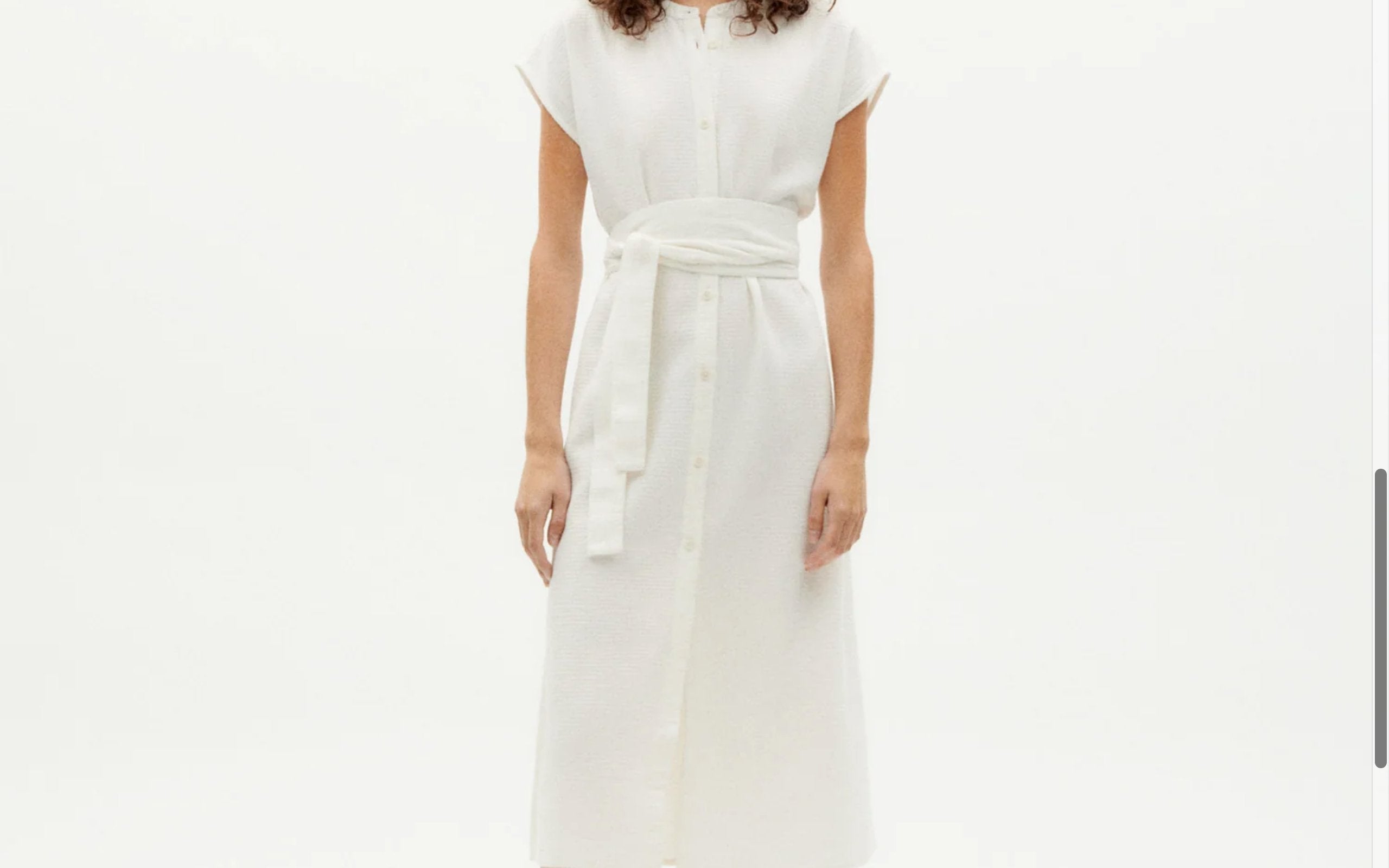 Thinking Mu Femme - Undyed Loop Gretel Dress - White-Robes-