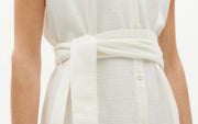 Thinking Mu Femme - Undyed Loop Gretel Dress - White-Robes-