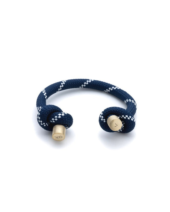 Topologie – Camilla De Feo Rope Knot Cuff Bracelet – Navy, front view
