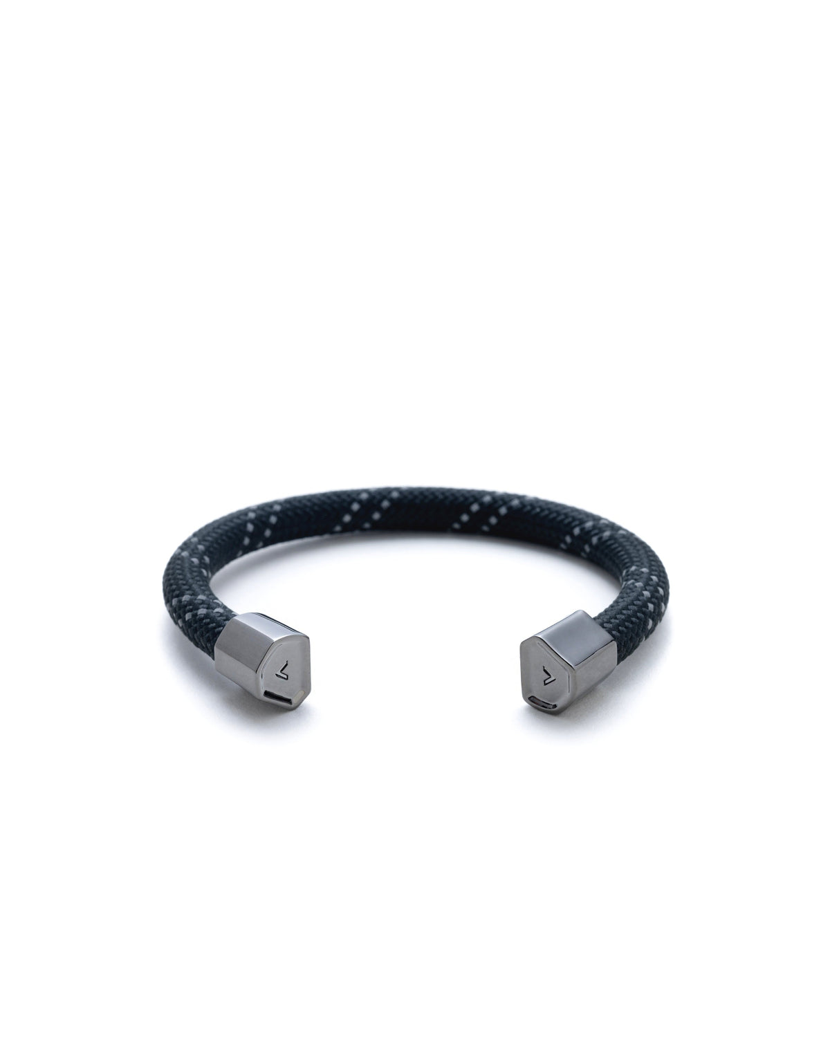 Topologie – Bracciale Hex Rope Cuff – Black Reflective, vista frontale
