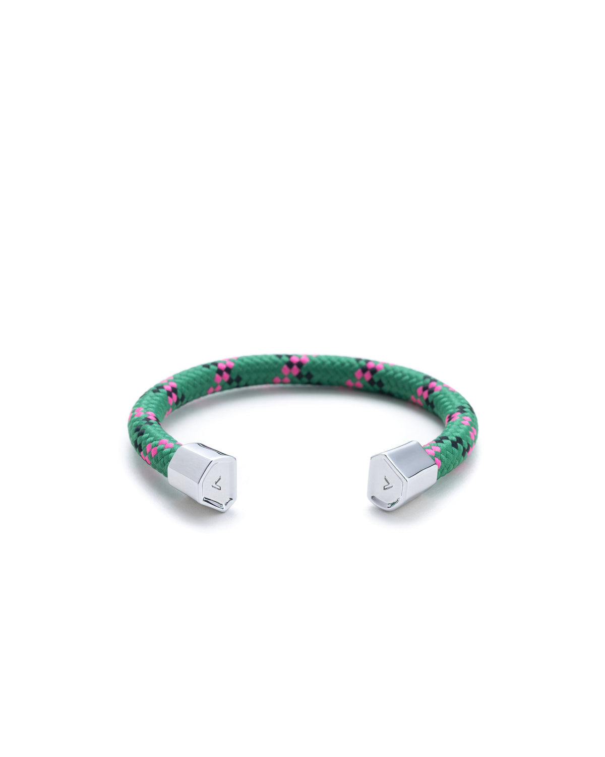 Topologie – Bracciale Hex Rope Cuff – Emerald Fuschia, vista frontale