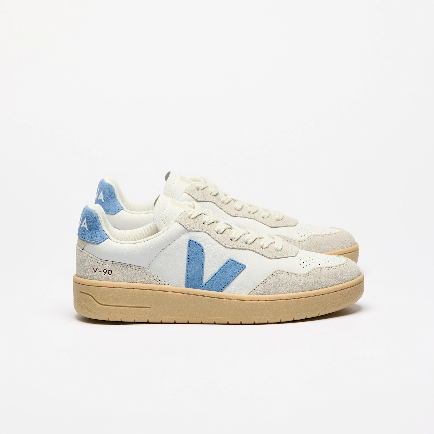 Veja - V - 90 Leather - White Aqua Natural - Chaussures - VD2003895A