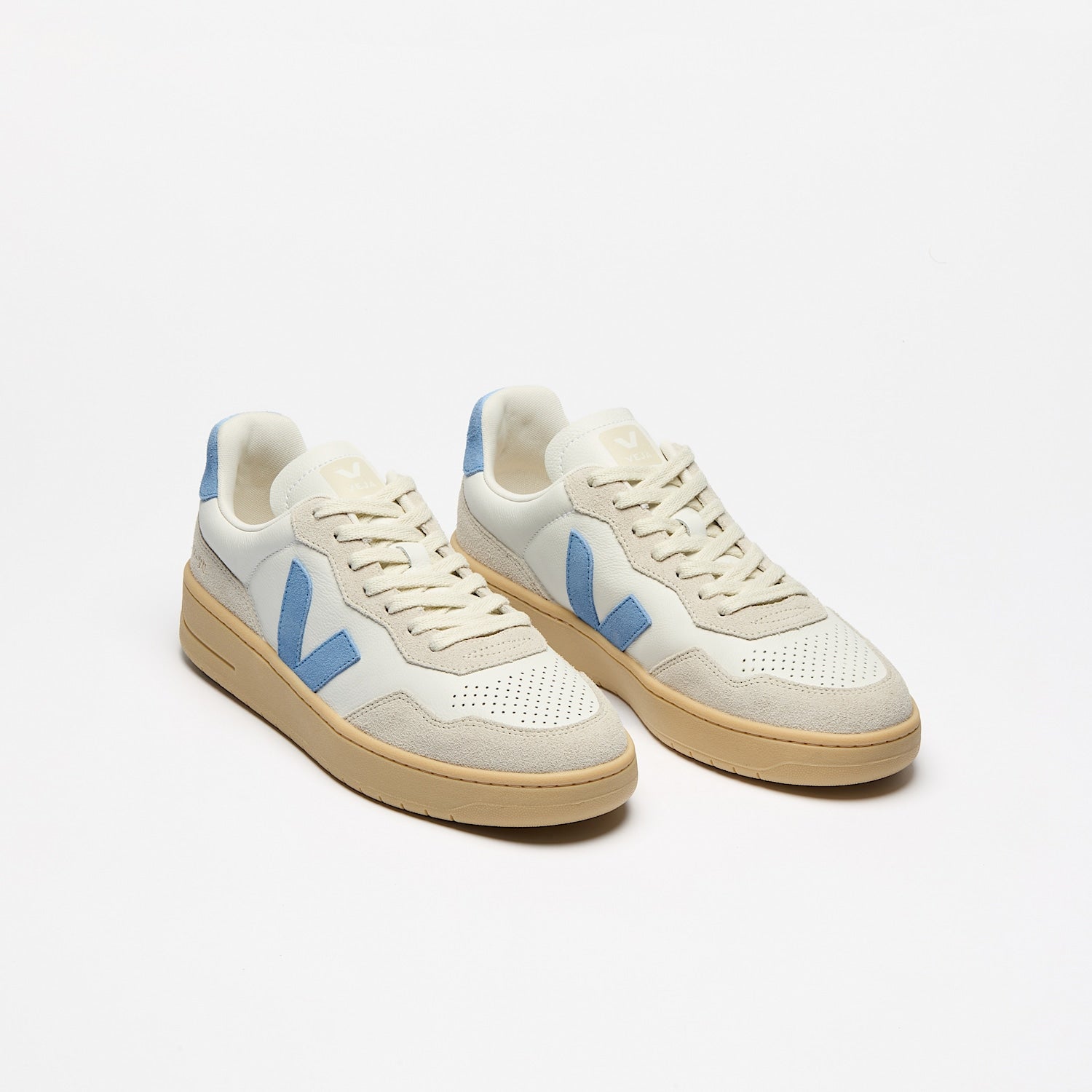 Veja - V - 90 Leather - White Aqua Natural - Chaussures - VD2003895A