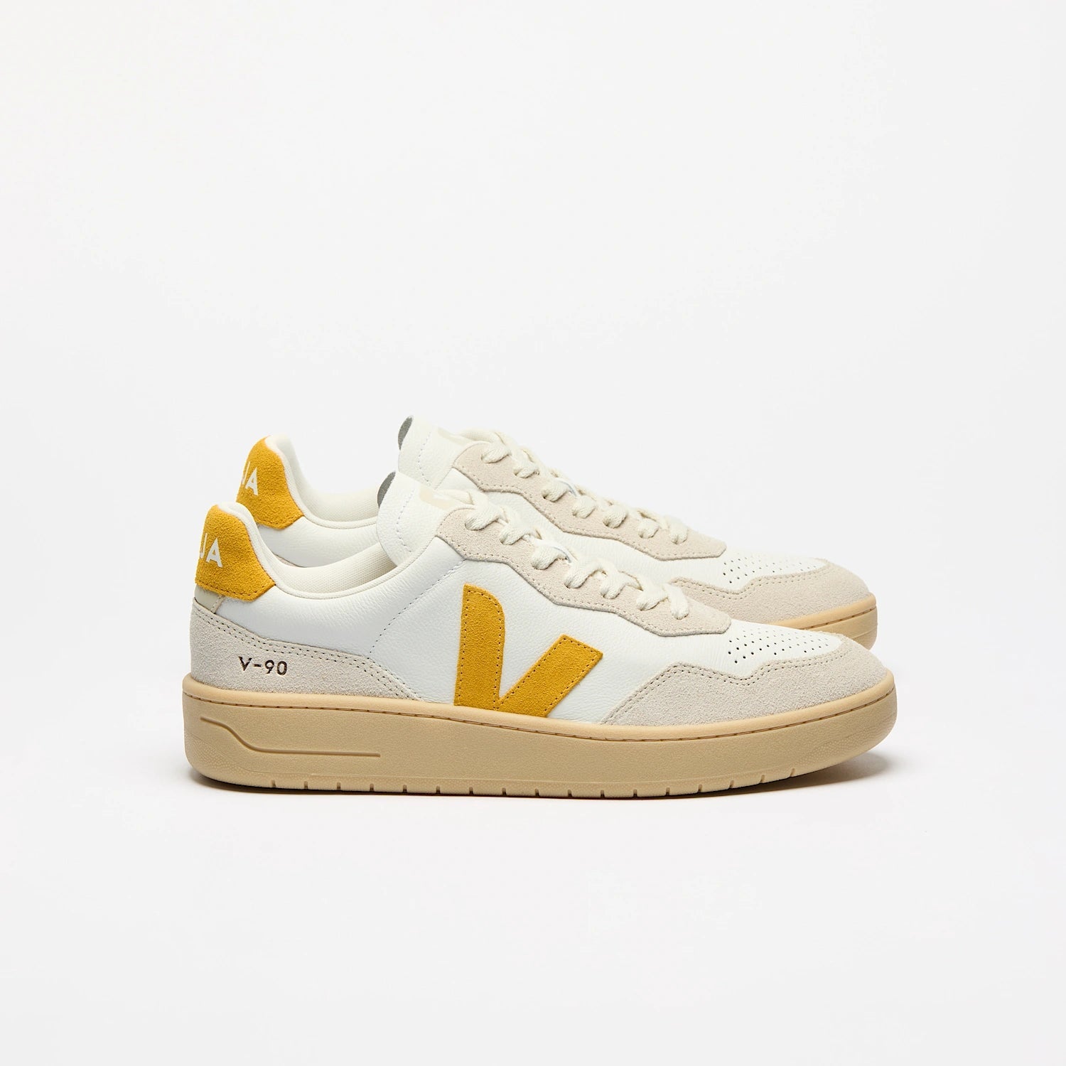 Veja - V - 90 Leather - White Toscane Natural - Chaussures - VD2003894A