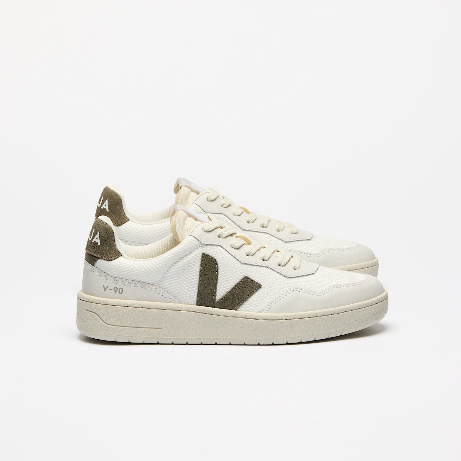 Veja - V - 90 Mesh - White Kaki - Chaussures - VD1720484B