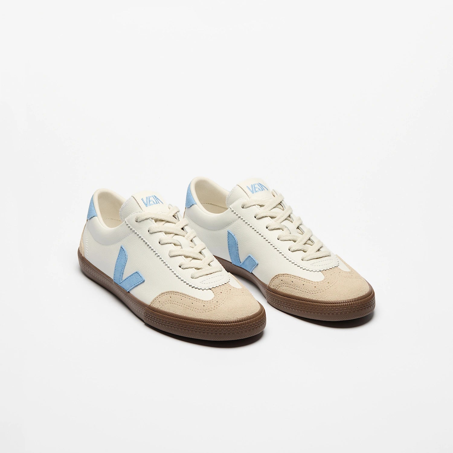 Veja - Volley Leather - White Aqua Bark - Chaussures - VO2020505A