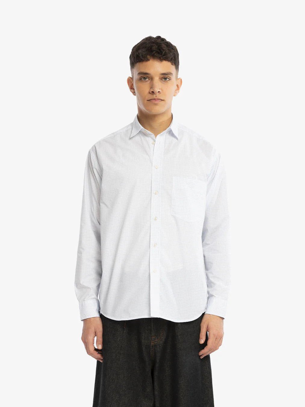 Walk in Paris - Plaid Oxford Shirt - White/Blue - Chemises - 